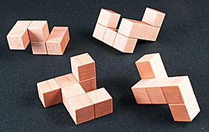 Four-Piece Interlocking Cube - Pieces